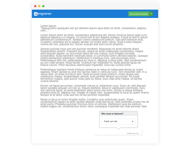 esigneren document