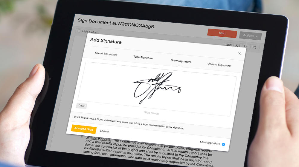 Signaturlösung Eversign