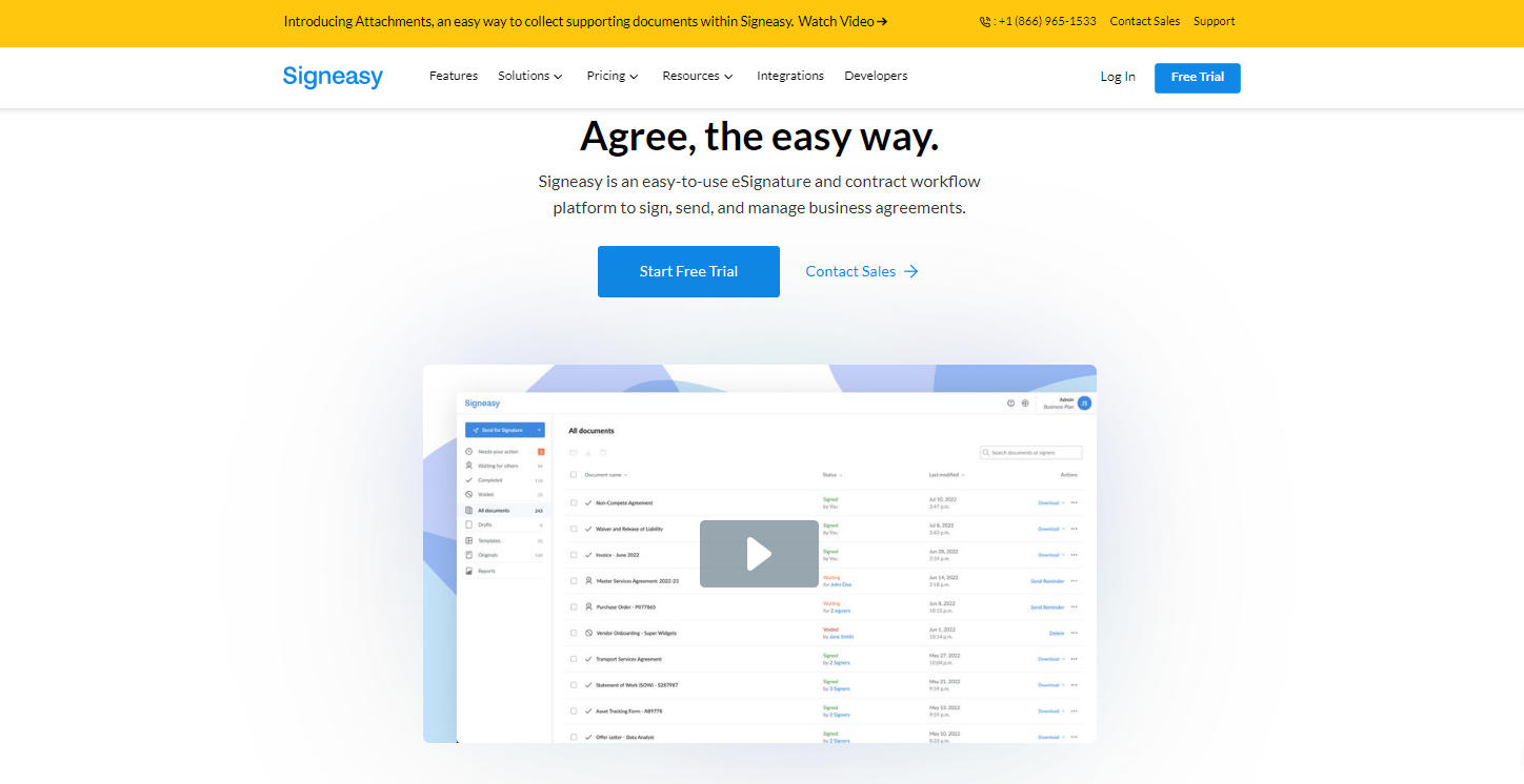 Signeasy eletronic signatur