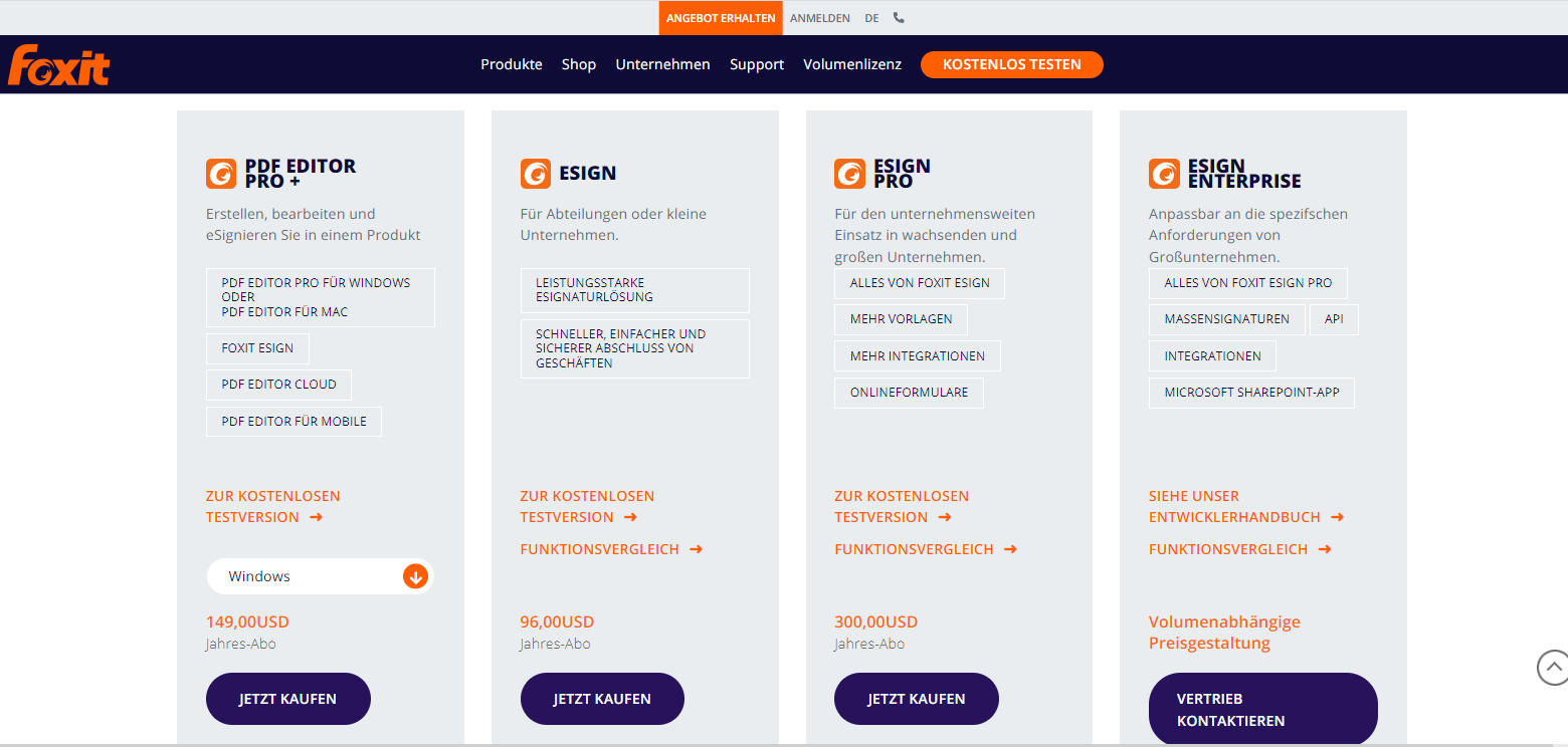 Foxit eSign online