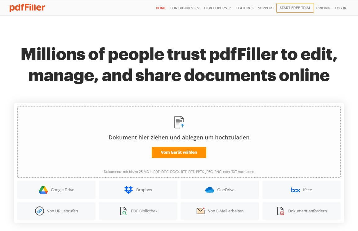 PDFFiller sign